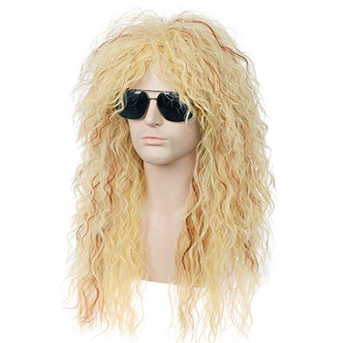 WTHCOS Mullet Wig for Men 70s 80s Costumes Punk Wig Rock Wigs Fancy Party Cos...