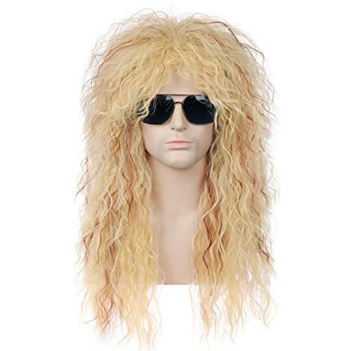 WTHCOS Mullet Wig for Men 70s 80s Costumes Punk Wig Rock Wigs Fancy Party Cos...