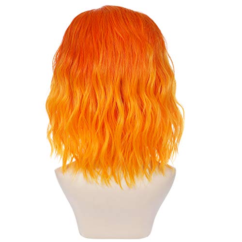 WTHCOS Short Curly Wig Bob Wig Short Wavy Heat Resistant Wig for Costume Part...