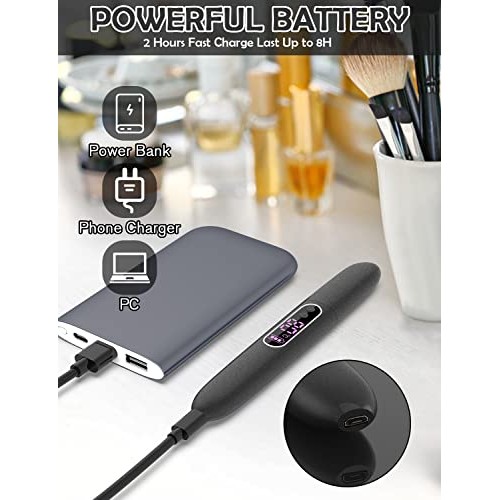 Heated Eyelash Curlers USB Rechargeable Eyelash Curler for Quick Natural Curl...