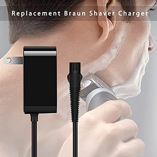 For Braun Charger,12V Braun Power Cord Compatible with Braun Shaver Series 3/...