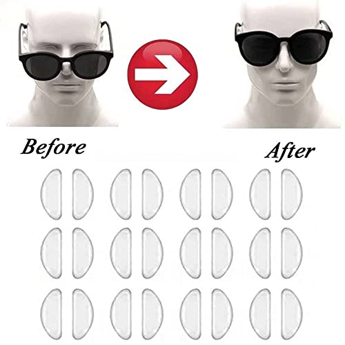WULIU 5 Pair Glasses Nose Pads Eyeglasses Adhesive Silicone Non-Slip Nosepads...