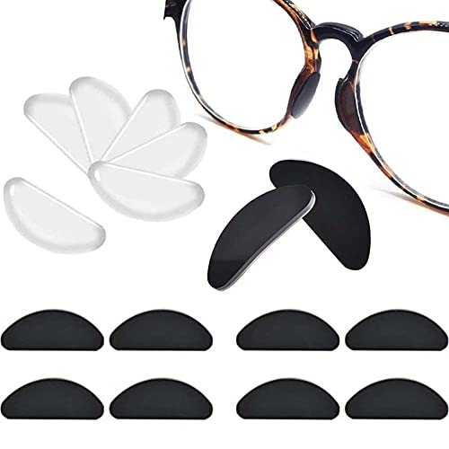 WULIU 5 Pair Glasses Nose Pads Eyeglasses Adhesive Silicone Non-Slip Nosepads...