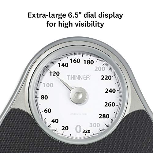 Thinner Extra-Large Dial Analog Precision Bathroom Scale, Analog Bath Scale, ...