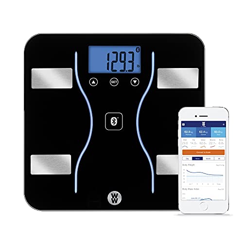 WW Scales by Conair Bluetooth Body Analysis Bathroom Scale, Measures Body Fat...