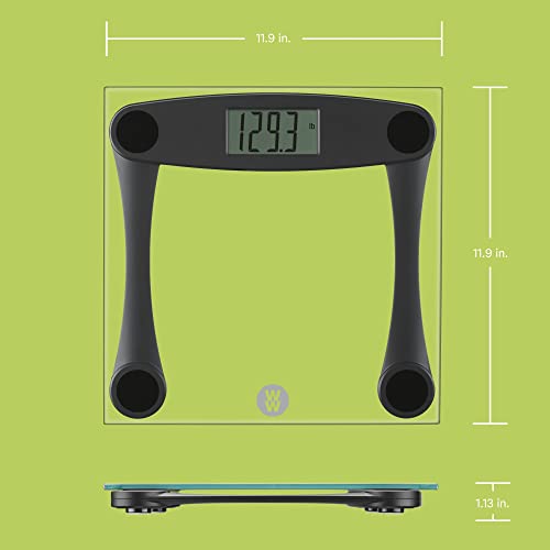WW Scales by Conair Digital Glass Bathroom Scale, 400 Lbs. Capacity, Digital ...