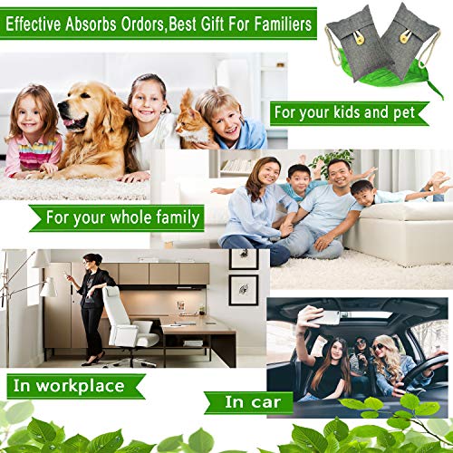 wyewye Activated Bamboo Charcoal Air Purifying Bag Charcoal bags Odor Absorbe...