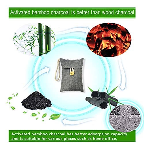wyewye Activated Bamboo Charcoal Air Purifying Bag Charcoal bags Odor Absorbe...