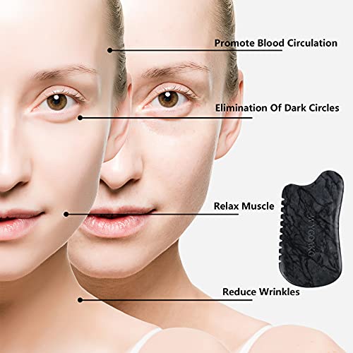 Gua Sha Facial Tools,Gua Sha Stone Massage Tool Comb Edge,Guasha Tool for Fac...