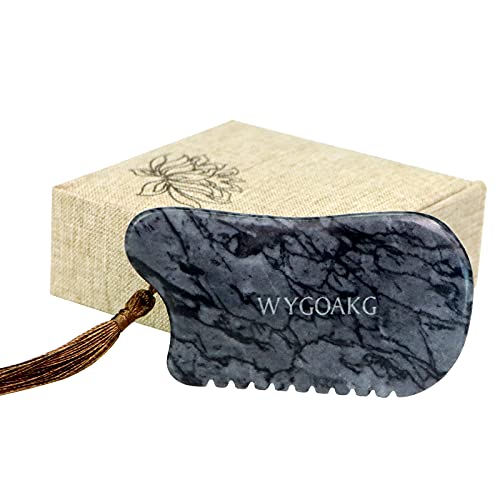 Gua Sha Facial Tools,Gua Sha Stone Massage Tool Comb Edge,Guasha Tool for Fac...