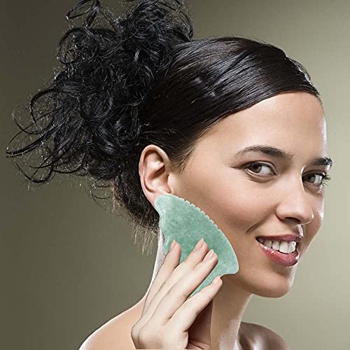 Gua Sha Facial Tools,Jade Gua Sha Massage Tool Comb Edge,Guasha Tool for Face...