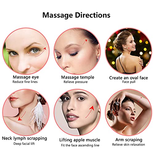 Gua Sha Facial Tools,Jade Gua Sha Massage Tool Comb Edge,Guasha Tool for Face...