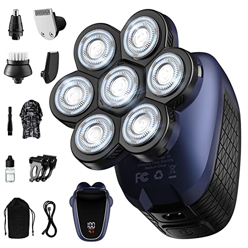 Head Shaver 7D, Wyklaus Upgrade 10 in 1 Head Shavers for Bald Men, Head Elect...