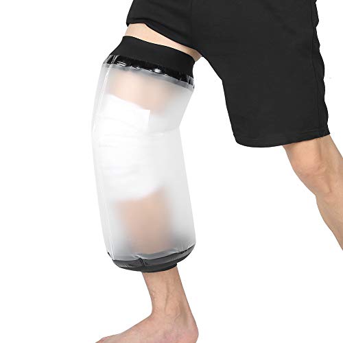 Knee Cast Cover, Adult Shower Waterproof Knee Cast Covers, Swimming Cast Prot...