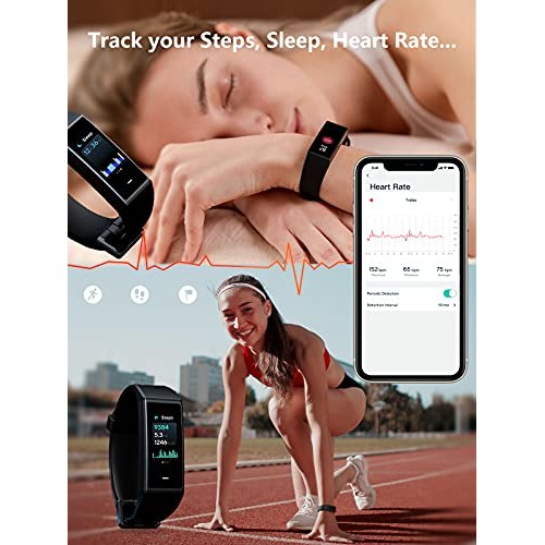 WYZE Band Fitness Tracker with Alexa Built-in, Activity Tracker Watch with He...