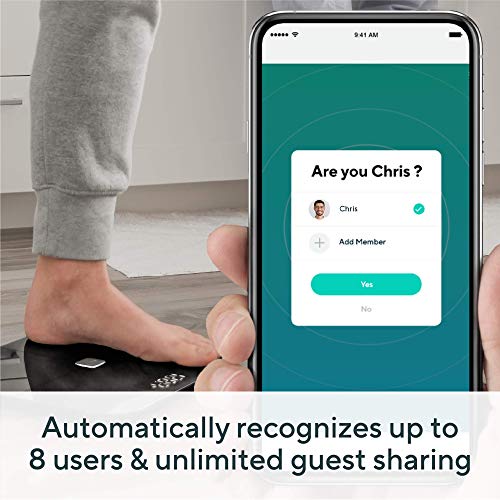 WYZE Smart Scale, Body Fat Scale, Wireless Digital Bathroom Scale for Body We...