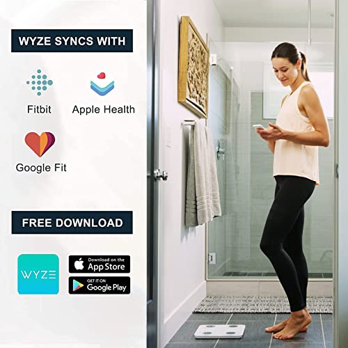 WYZE Smart Scale S for Body Weight, Body Fat Monitor, Accurate Digital Bathro...
