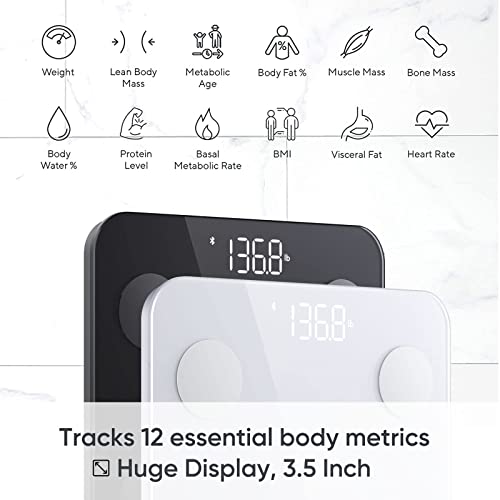 WYZE Smart Scale S for Body Weight, Body Fat Monitor, Accurate Digital Bathro...