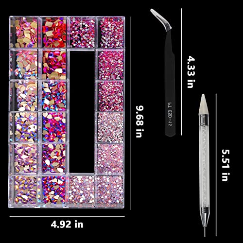Nail Rhinestones set,Professional Nail Crystal Kit,Decorations for Nails Desi...