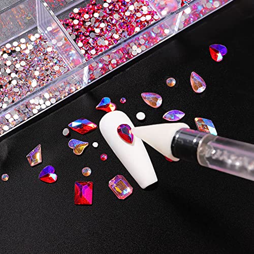 Nail Rhinestones set,Professional Nail Crystal Kit,Decorations for Nails Desi...