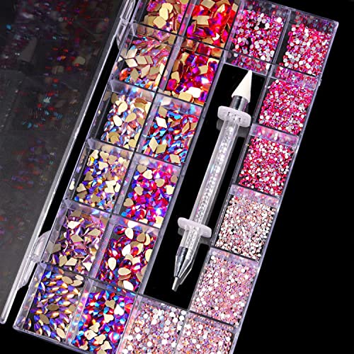 Nail Rhinestones set,Professional Nail Crystal Kit,Decorations for Nails Desi...