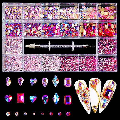 Nail Rhinestones set,Professional Nail Crystal Kit,Decorations for Nails Desi...