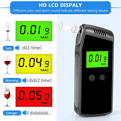 Breathalyzer, XCAI Professional Alcohol Tester, USB Rechargeable Portable Dig...