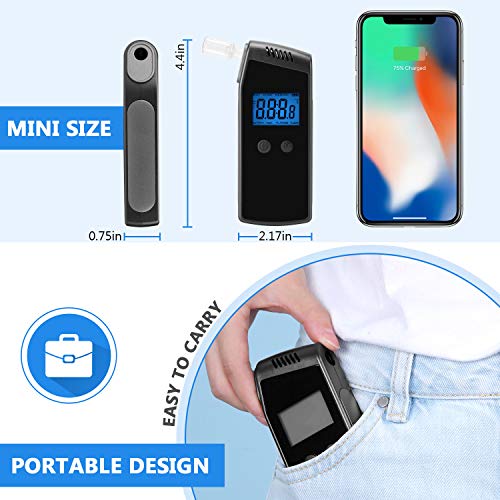 Breathalyzer, XCAI Professional Alcohol Tester, USB Rechargeable Portable Dig...