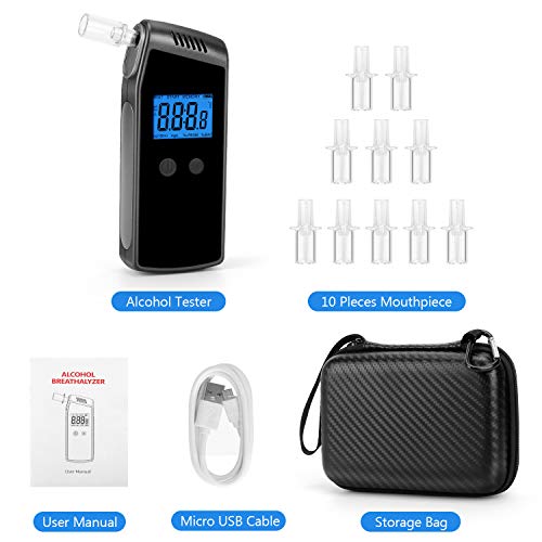Breathalyzer, XCAI Professional Alcohol Tester, USB Rechargeable Portable Dig...