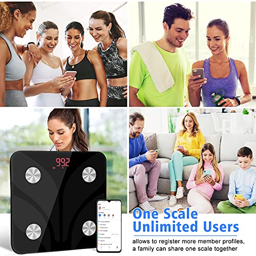 XCXP XCXJ XCJC Weight Digital Body Fat Scales: Smart Bluetooth Bathroom Accur...