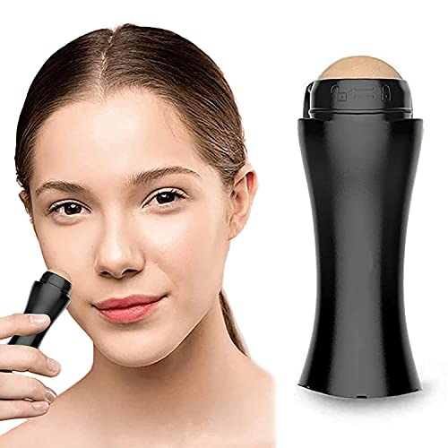 Oil-Absorbing Volcanic Face Roller, Reusable Facial Oil Remove Oil Control St...