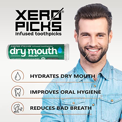 Xero Picks Dry Mouth - Infused Flavored Toothpicks for Long Lasting Fresh Bre...