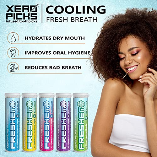 Xero Picks Freshen - Infused Flavored Toothpicks - Cooling Fresh Breath - 100...