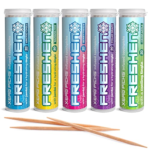Xero Picks Freshen - Infused Flavored Toothpicks - Cooling Fresh Breath - 100...