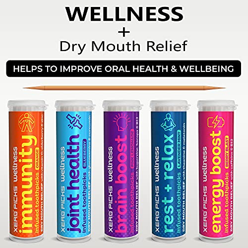 Xero Picks Wellness - Infused Flavored Toothpicks for Long Lasting Fresh Brea...
