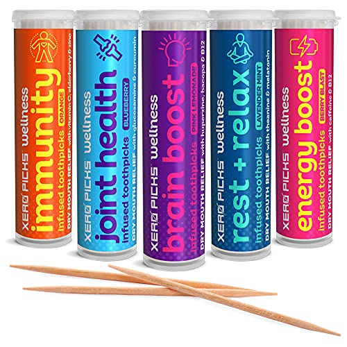 Xero Picks Wellness - Infused Flavored Toothpicks for Long Lasting Fresh Brea...