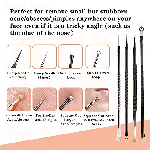 Xesscare Latest Pimple Popper Tool Kit, 16 Pcs Blackhead Remover Tool, Comedo...