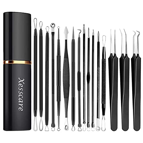 Xesscare Latest Pimple Popper Tool Kit, 16 Pcs Blackhead Remover Tool, Comedo...