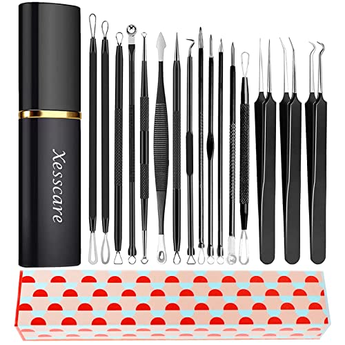 Xesscare Latest Pimple Popper Tool Kit, 16 Pcs Blackhead Remover Tool, Comedo...