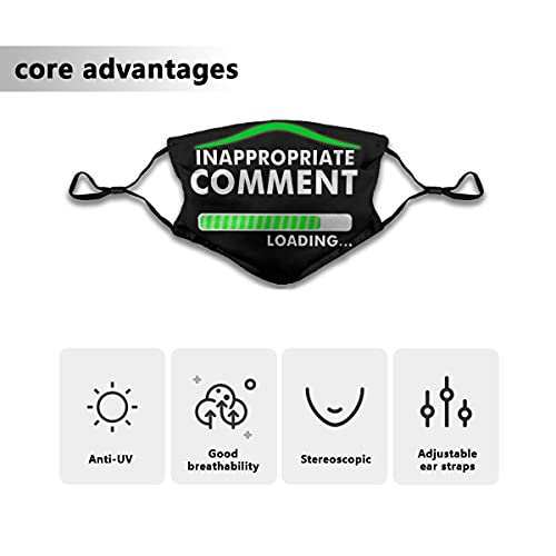 2 Pcs Progress Loading Mouth Muffle Cool Christmas Face Mask Reusable Comfort...