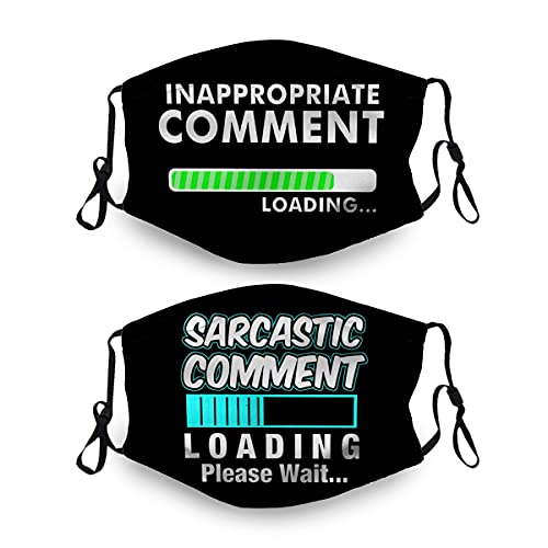 2 Pcs Progress Loading Mouth Muffle Cool Christmas Face Mask Reusable Comfort...