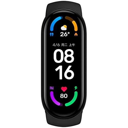 Xiaomi Mi Band 6 Activity Tracker High-Res 1.56" AMOLED Screen, SpO2 Monitor,...