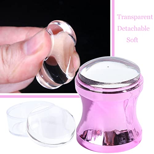 Mirror Nail Art Stamper Clear Silicone, French Nail Stamper, Silicone Nail St...