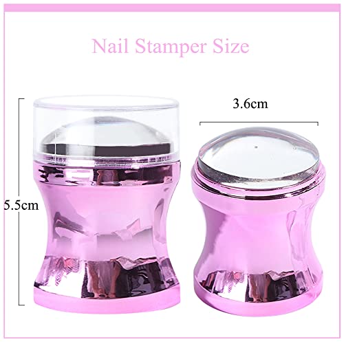 Mirror Nail Art Stamper Clear Silicone, French Nail Stamper, Silicone Nail St...