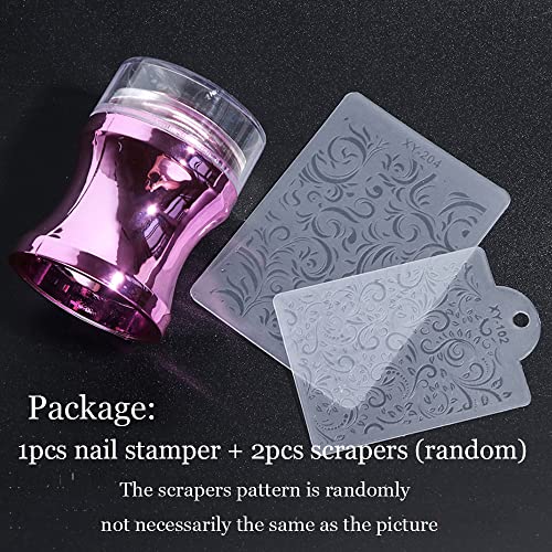 Mirror Nail Art Stamper Clear Silicone, French Nail Stamper, Silicone Nail St...