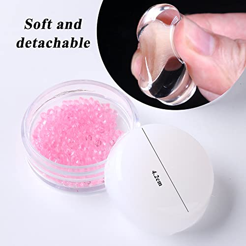 Silicone Nail Stamper, Nail Art Stamper, Clear Jelly Stamper for Nails, Pink ...