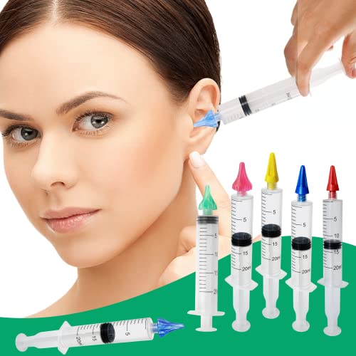 6Pcs Ear Wax Removal Irrigation Syringe Tool Kit with Ear Syringe Replacement...