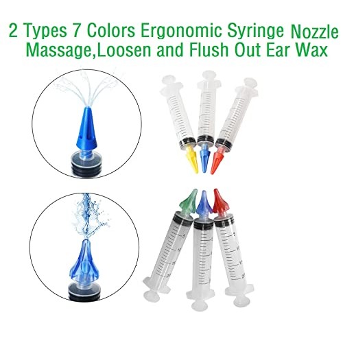 6Pcs Ear Wax Removal Irrigation Syringe Tool Kit with Ear Syringe Replacement...