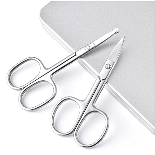 Beauty Grooming Eyebrow Scissor Men Women Facial Nose Hair Scissor Curved Rou...