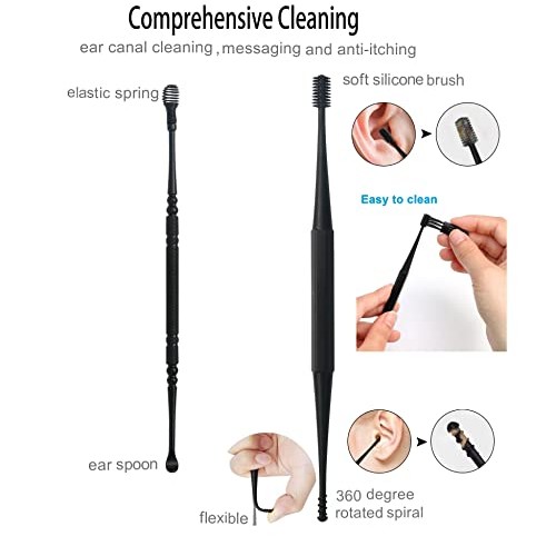 Ear Wax Removal Kit Ear Cleaner Water Irrigation Syringe with 3Pcs Replacemen...